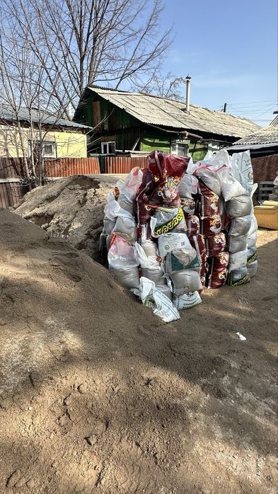 Отсев песок в мешках