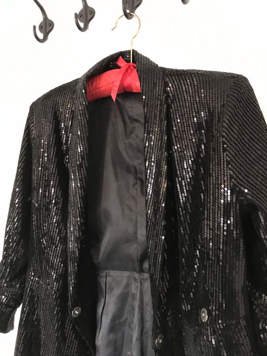 Rochie cocktail neagra paiete eleganta