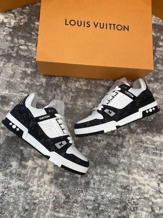 Adidasi Sport Sneakers Luis Vuitton LV Trainers Skate Black White - Livrare Verificare