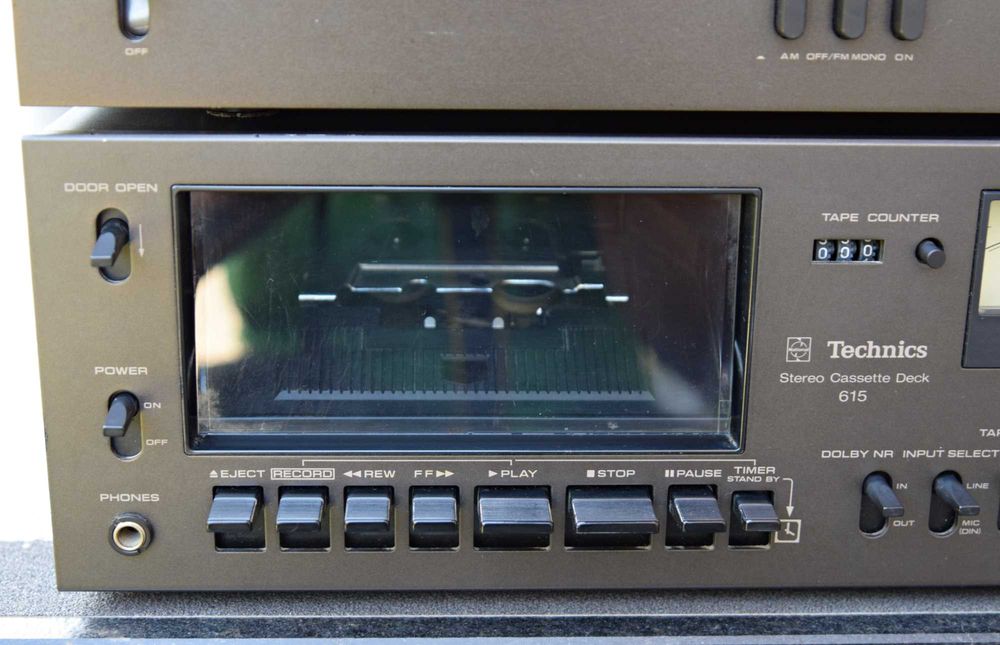Tuner Technics ST-7300 + deck Technics RS-615 US, radio si casetofon
