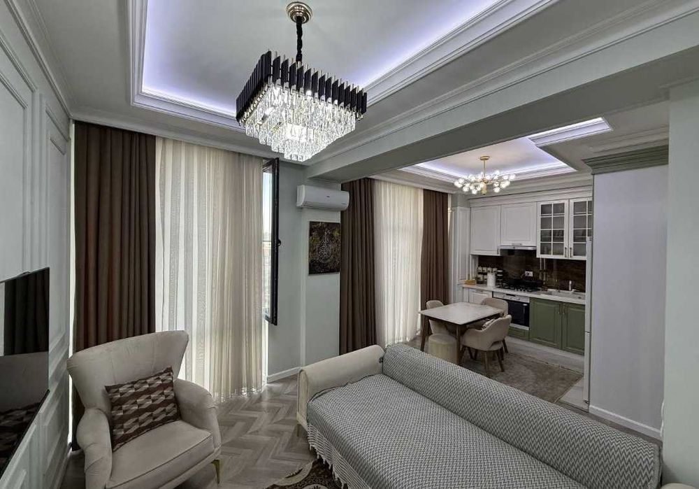 ЖК Solaris, 3 комнаты, 80 м², ремонт, Яккасарай Новостройка