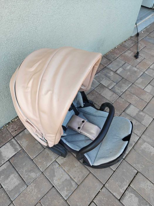 Cărucior gemeni Junama Fluo 6in1 complet, cu scoici