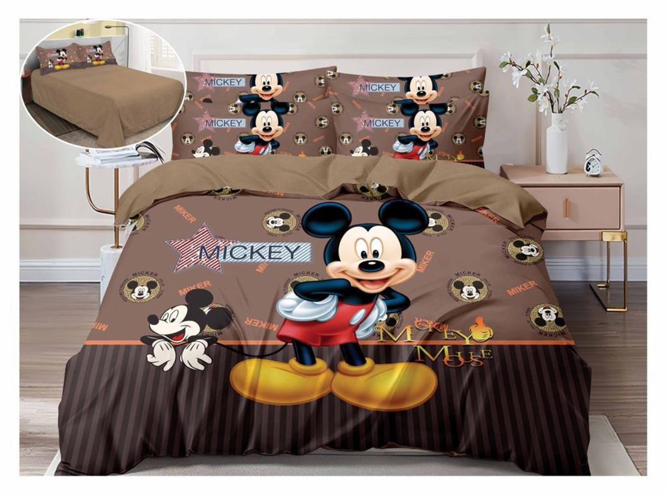 Lenjerie pat Disney Mickey Mouse Bumbac Finet 6 piese