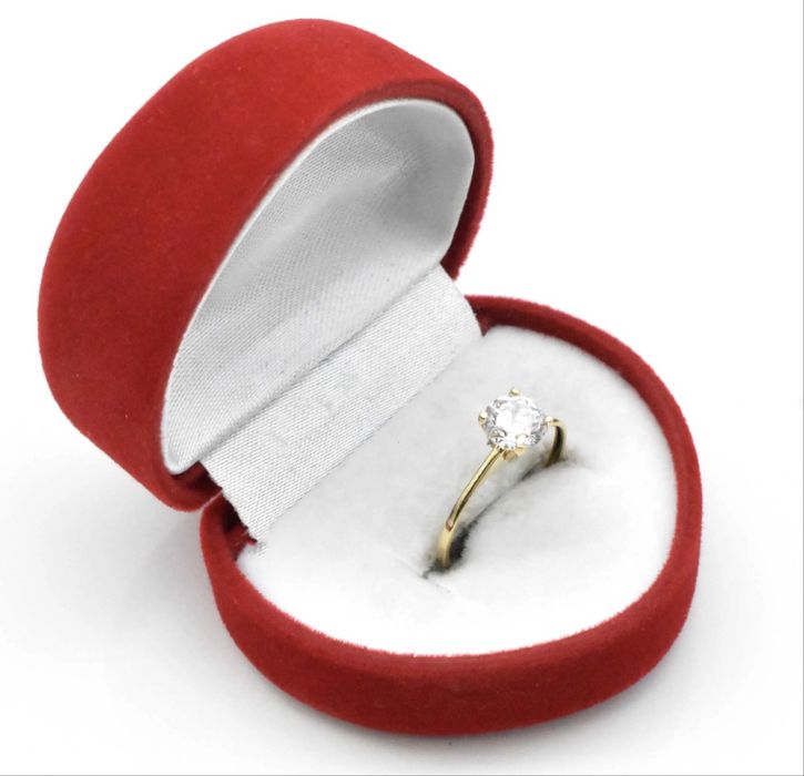 Златен пръстен Classic Solitaire 14K - размер 53