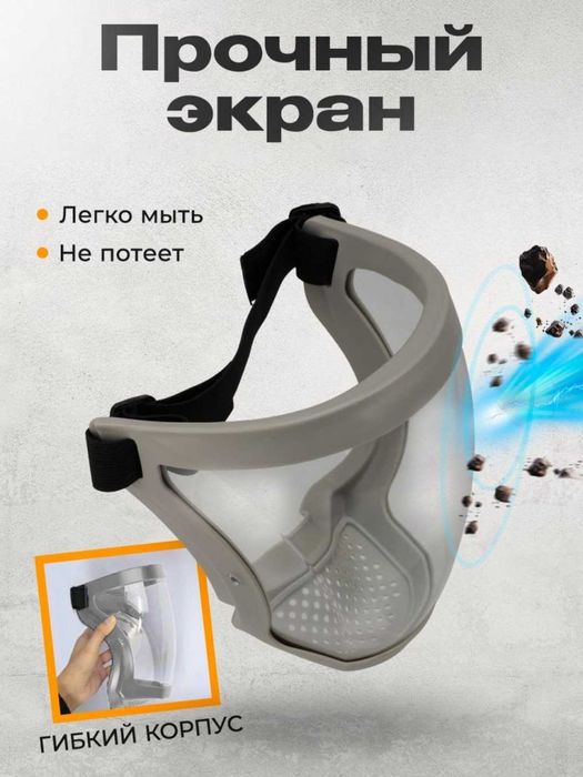 Защитная маска от пыли, опилок, многоразовая