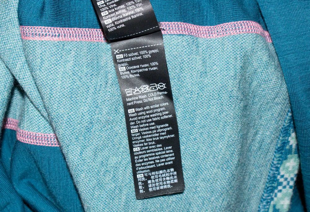 Kari Traa дамска блуза многоцветна термо бельо 100% мериносна вълна XL