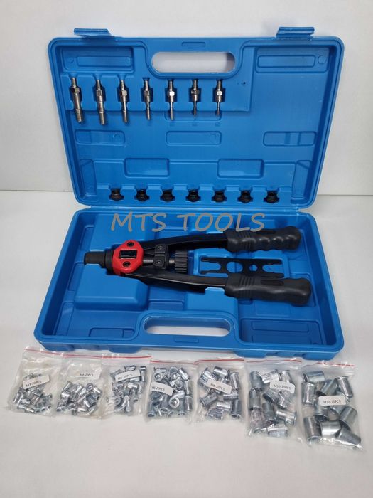 Trusa piulite nituibile si cleste pentru piulite nituibile  M3-M12