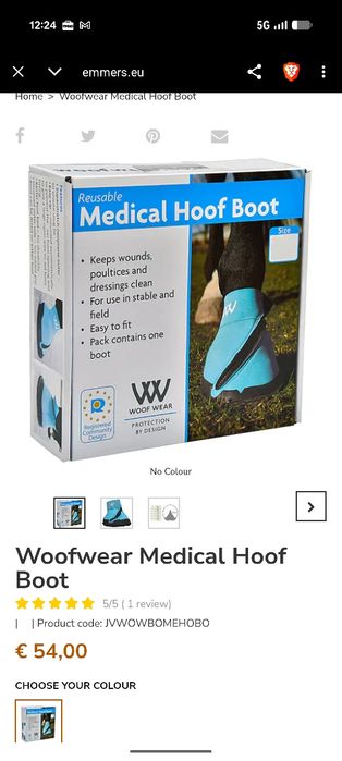 Gheată medicală protecție copită cal Woof Wear - Mărimea 7