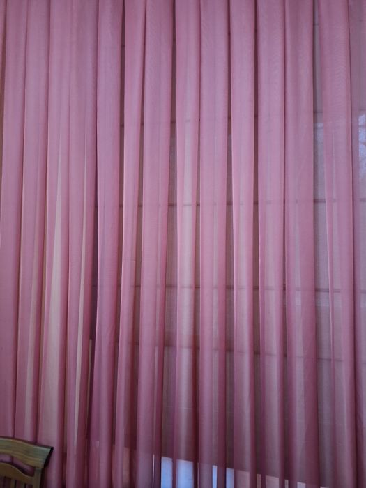 Занавеска из Турецкого капрона цвет яркий малиновый