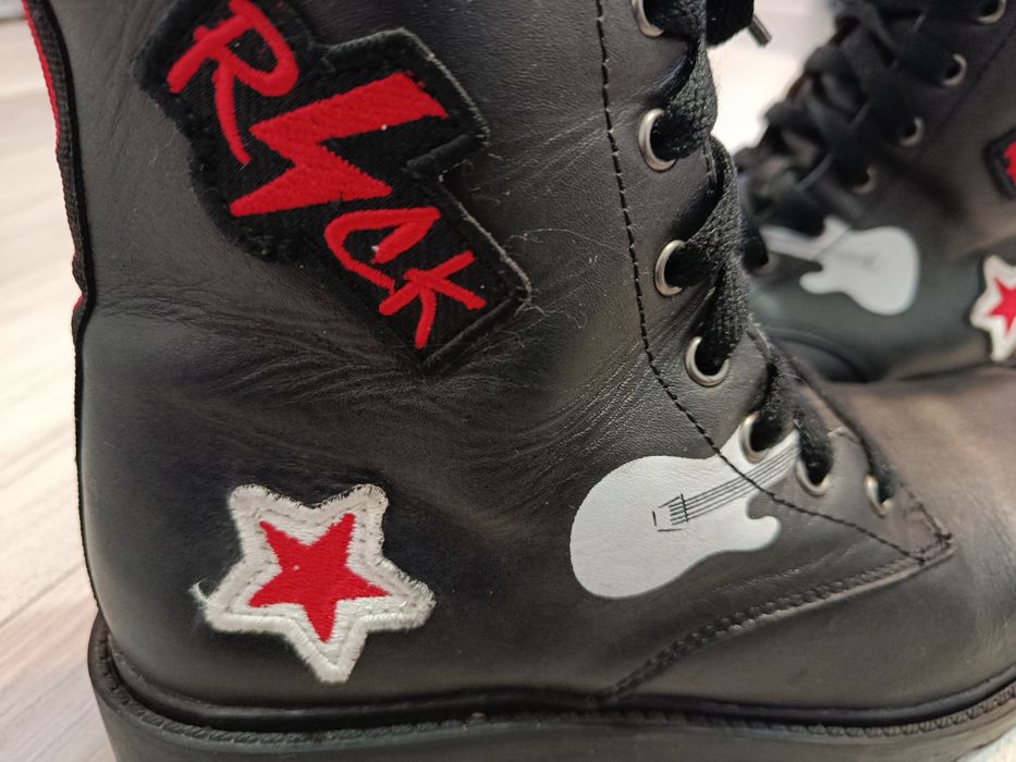Ghete Muyters din piele naturala Punk Rock Goth Alternative mărimea 38