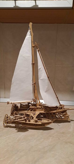 Macheta barca/vapor 3D mecanic din lemn