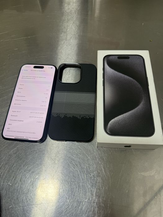 Iphone 15pro 128g  black titan E sim LLA