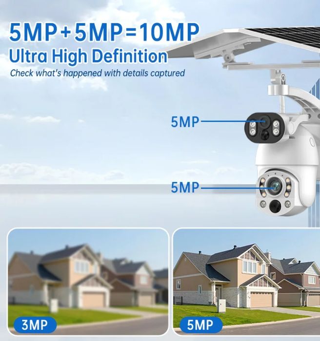 Камера наблюдения 50х Зум. Солнечная.  Онлайн 4G/WiFi.