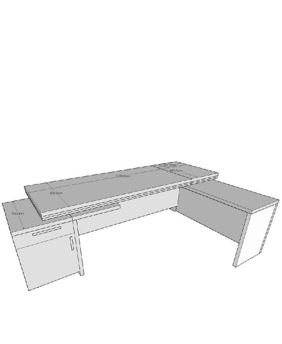 Birou manager Expert este o piesa de mobilier de birou, in forma de L