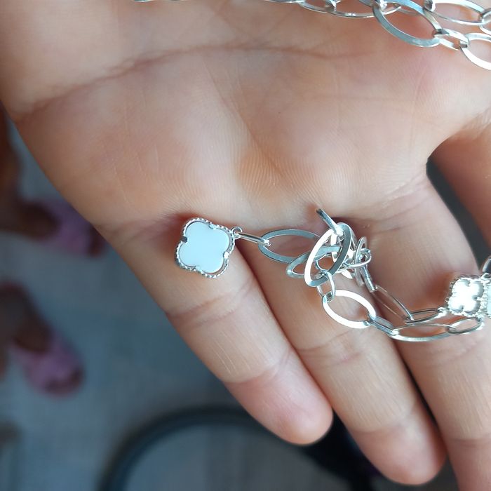 Синжир със детелинки сребро