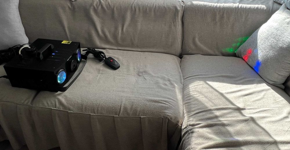 Aparat de fum profesional Lenco LFM-220BK 900W efecte RGB telecomandă