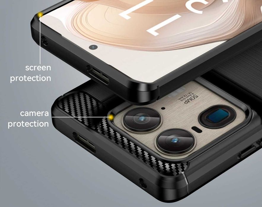 Motorola Edge 50 Fusion / Pro / Ultra - Удароустойчив Кейс Гръб CARBON