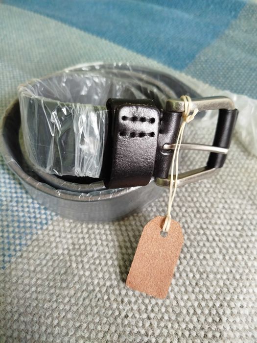 Кожен колан 130см, естествена кожа, метална катарама, нов