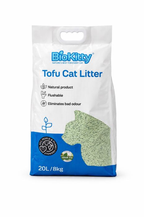 2бр BioKitty Tofu Cat Litter – Премиум котешка тоалетна 20L/8kg