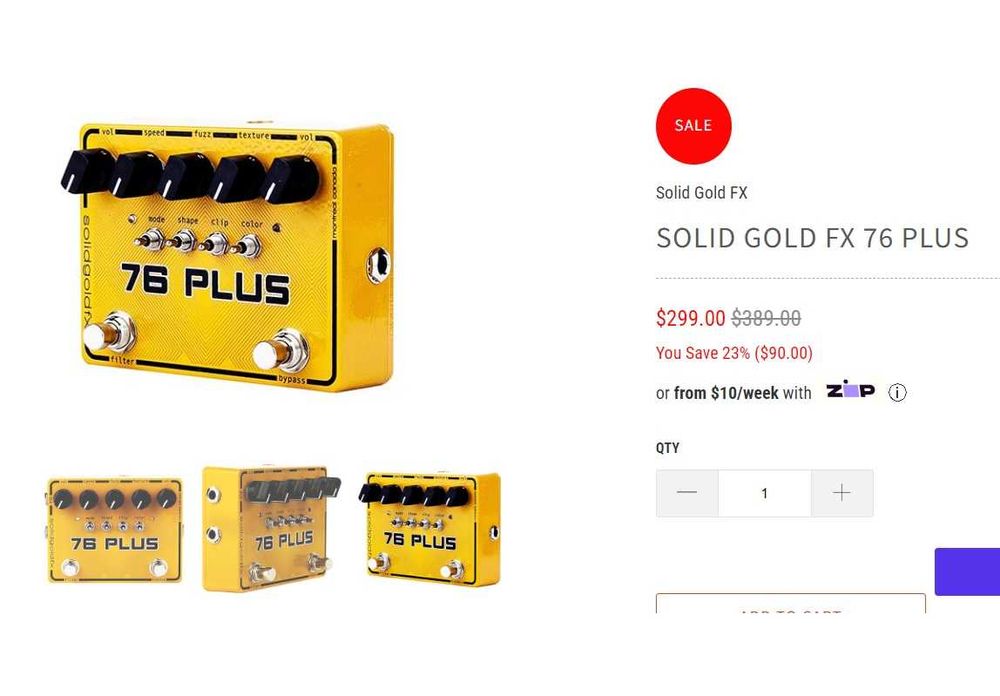 Pedala Solid Gold FX 76 Plus - Octave Fuzz Filter - Canada - Garantie!
