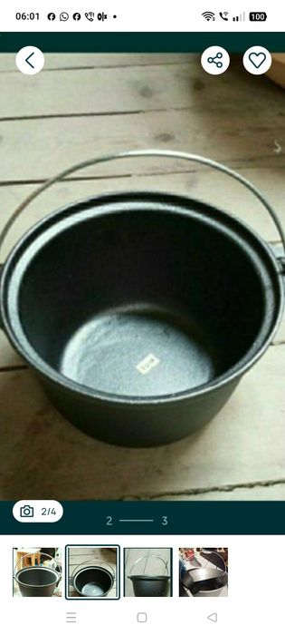 Ceaun fontă pură 3L , 4, L 5L