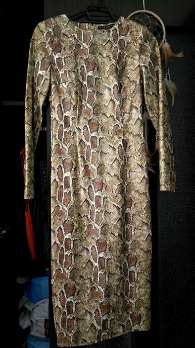 Rochiță Poema (+ plovar lung Italia cadou) midi animal print
