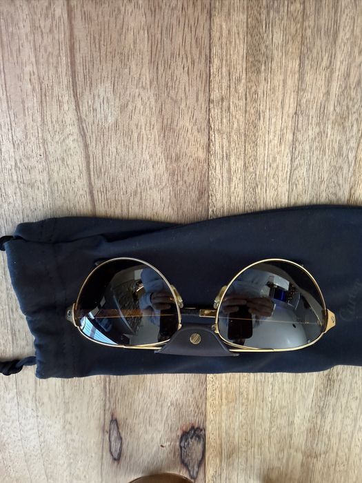 Слънчеви очила Cartier Santos Dumont Gold 55/16