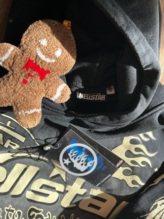 Black Hellstar Washed Racer Hoodie