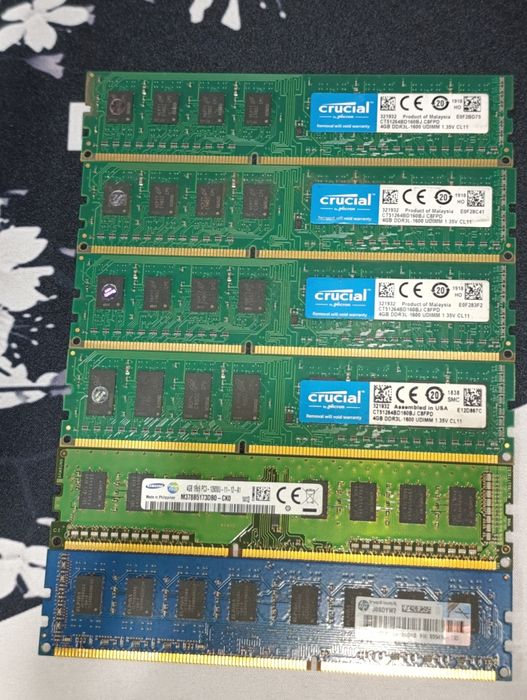 ОЗУ 6шт на 4gb, DDR3