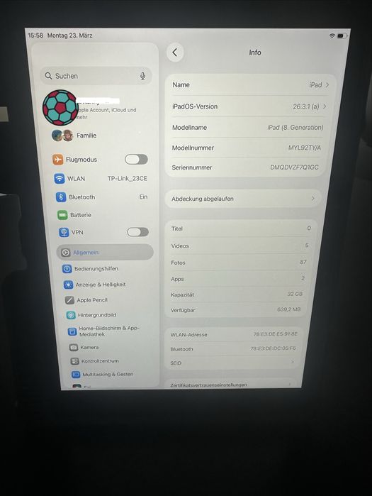 iPad 10.2 (2020) 32GB WiFi -Space gray