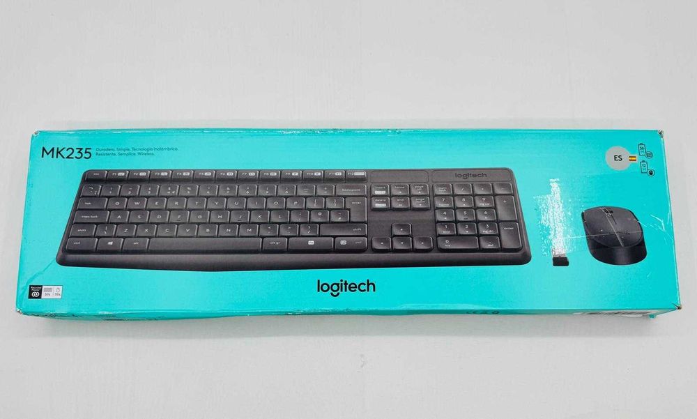 Kit tastatura si mouse Logitech MK 235, Spaniola