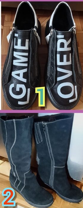 Сапоги замшевые и кроссовки продаю