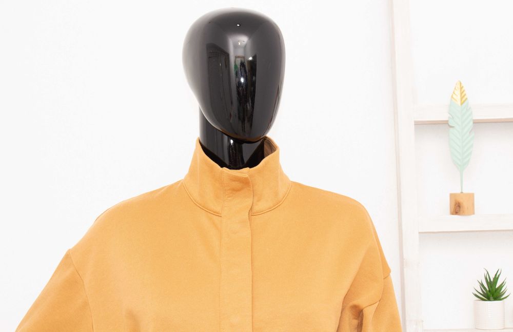 Nike Swoosh дамски суичър цвят горчица флиис 1/4 цип пуловер XS