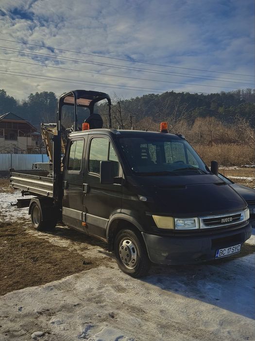 Iveco daily cu bena basculabila si macara