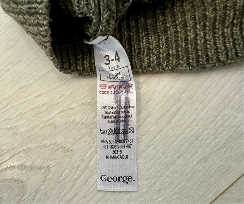 2 pulovere 100% bumbac pt băieți, George & Sinsay, mărimea 98 / 104