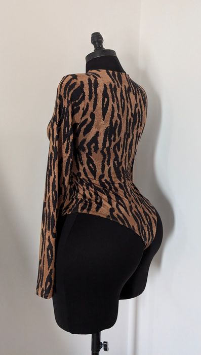 Body animal print elegant, modelator, talie subțiată, efect wow