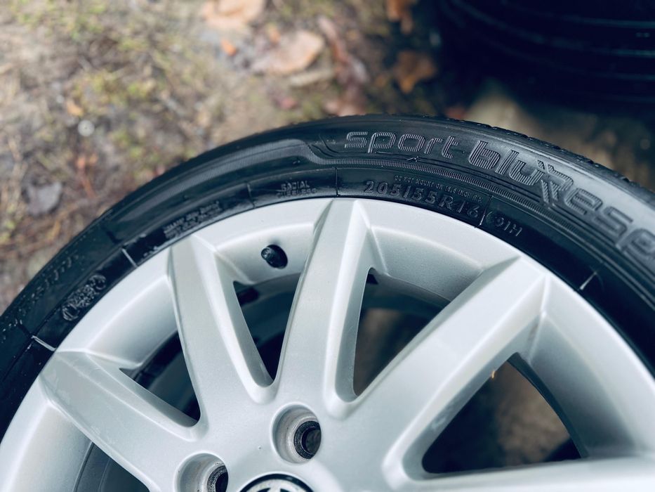 Jante aliaj R16 VW cu anvelope Dunlop 205/55 R16