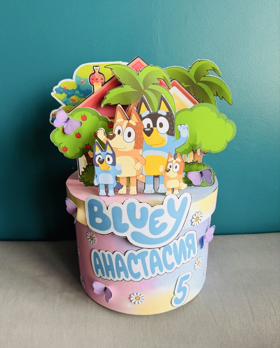 Картонена торта Блуи Bluey