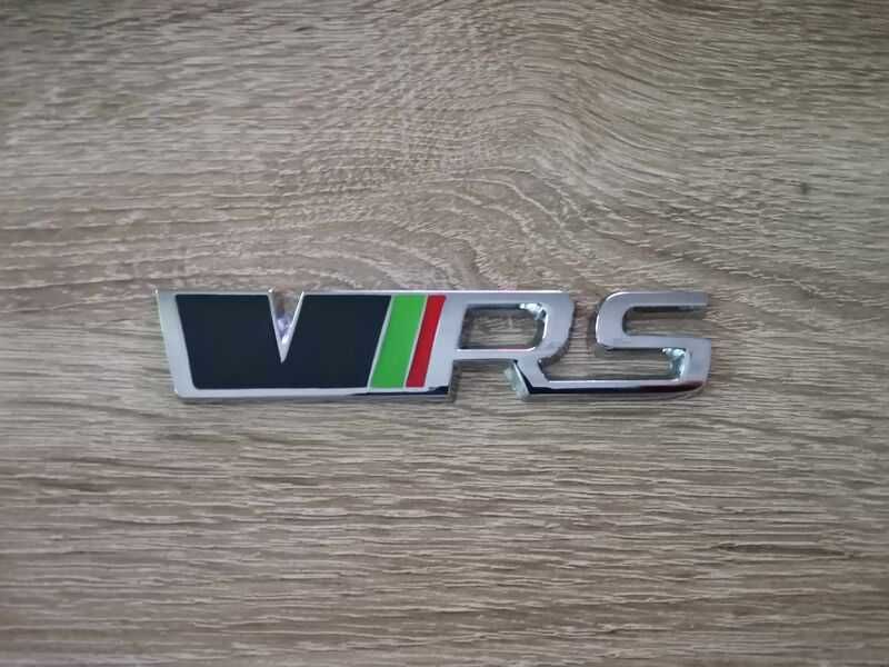 Skoda VRS шкода ВРС надпис черно със сребристо