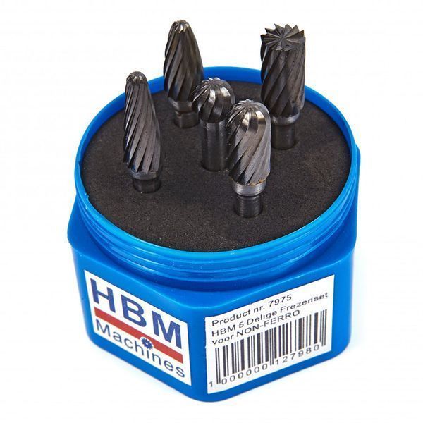 Комплект от 5 фрези от твърд карбид hbm