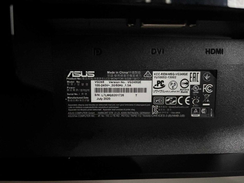 Monitor Gaming LED ASUS 24", VG248QE, 144Hz,1 ms,Full HD,DP,HDMI, Boxe