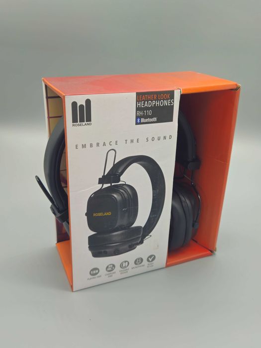 Безжични Bluetooth слушалки ROSELAND Leather Look сгъваеми, с микрофон