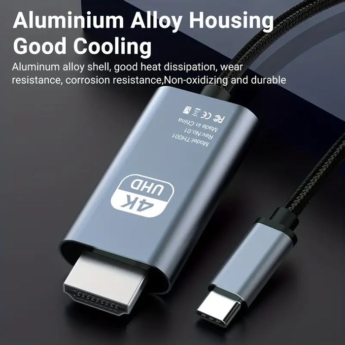 Кабель USB-C к HDTV (hdmi)- интерфейс 3.1 к HDTV 2.0, 4K/60Hz