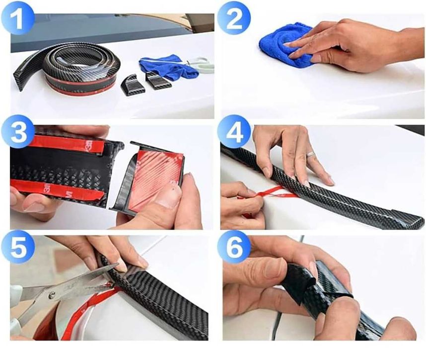 Универсален лип спойлер за багажник 155см - Карбон.