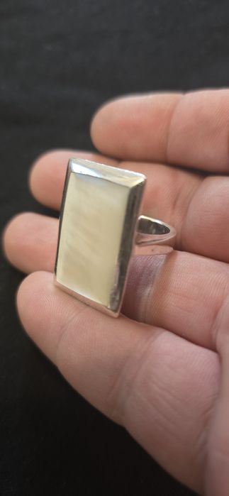 Inel argint masiv sidef