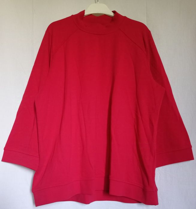 Bluza pe gat Madness 100% bumbac M - XL rosu maneci trei sferturi