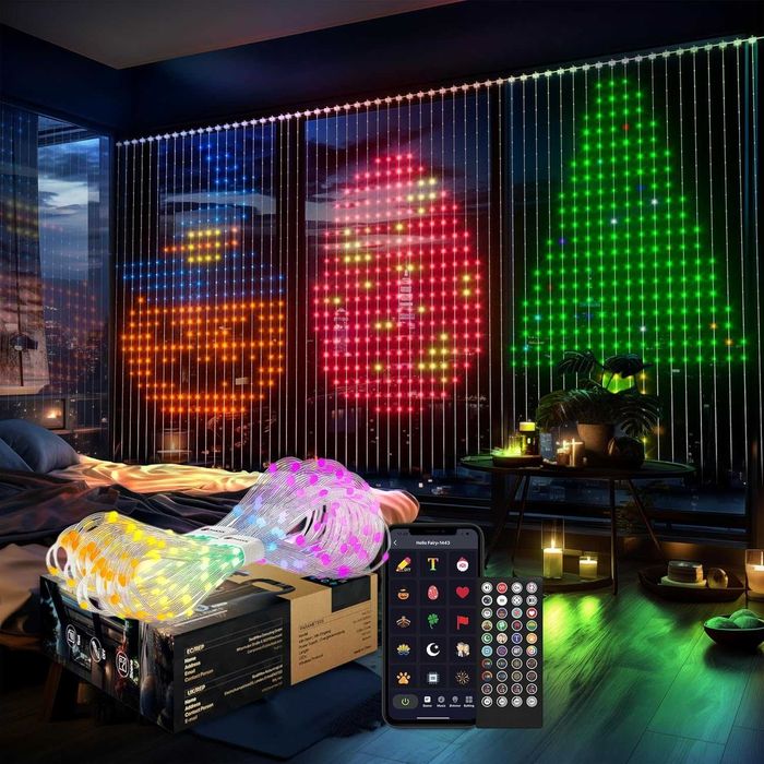 Светлина завеса с Wifi 540LEDs 1.50 x 2 м - програмируема Lphianx