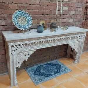 Consolă orientală din lemn de mango