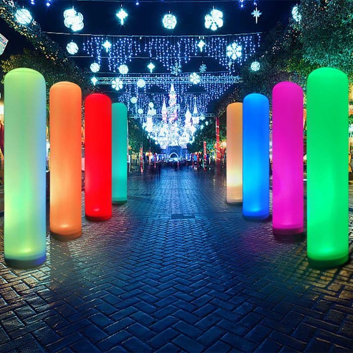 Надуваема осветителна LED колона, 16 цвята, (1 брой) (3 м)