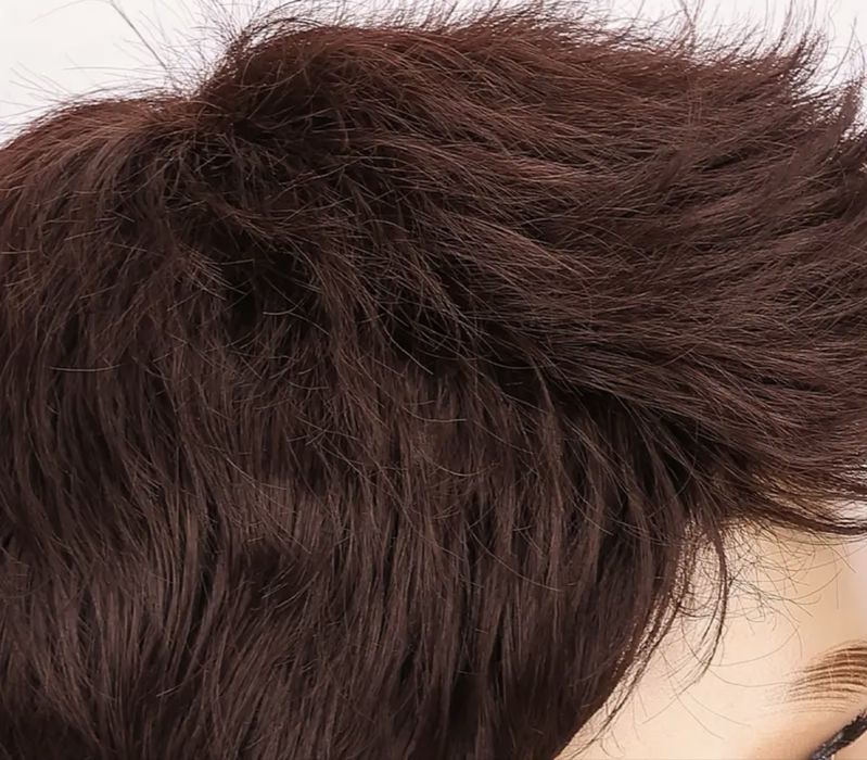 Мъжка перука - къса кафява коса – естествен вид , универсален размер